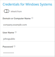 Credentials for Windows Systems Credentials for Windows Systems