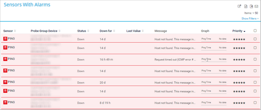 Alarms List Alarms List
