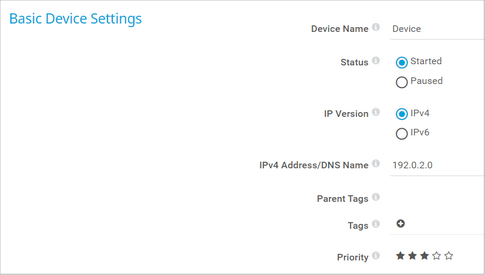 Basic Device Settings Basic Device Settings