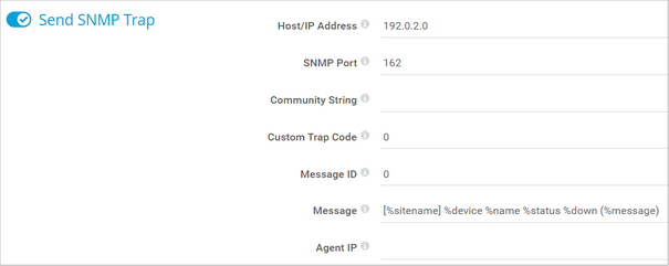 Send SNMP Trap Send SNMP Trap