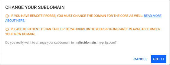 Domain Change Domain Change