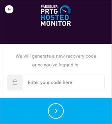 Enter Recovery Code Enter Recovery Code