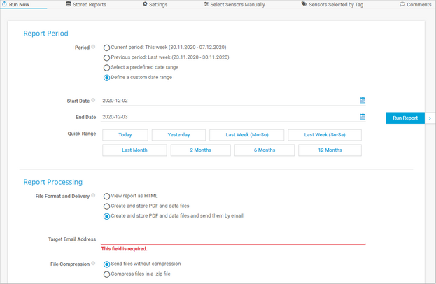 Run Report on Demand Run Report on Demand