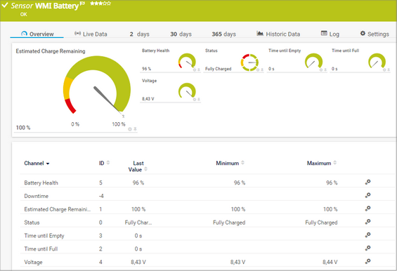 WMI Battery Sensor WMI Battery Sensor