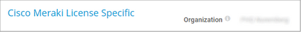 Cisco Meraki License Specific Cisco Meraki License Specific