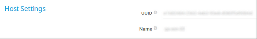 Host Settings Host Settings