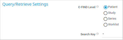 Query/Retrieve Settings Query/Retrieve Settings