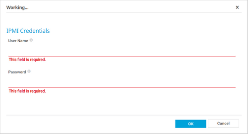 IPMI Credentials IPMI Credentials