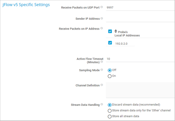 jFlow v5 Specific Settings jFlow v5 Specific Settings