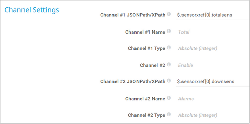 Channel Settings Channel Settings