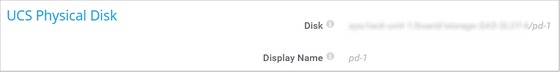 UCS Physical Disk UCS Physical Disk
