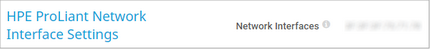 HPE ProLiant Network Interface Settings HPE ProLiant Network Interface Settings