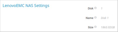 LenovoEMC NAS Settings LenovoEMC NAS Settings
