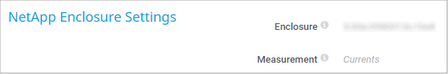 NetApp Enclosure Settings NetApp Enclosure Settings