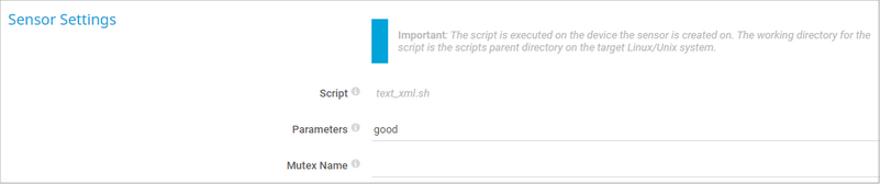 Sensor Settings Sensor Settings