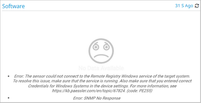 Error Messages: No Data Available Error Messages: No Data Available