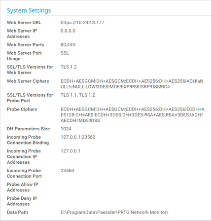 System Settings System Settings