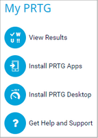 My PRTG Section on the Welcome Page My PRTG Section on the Welcome Page